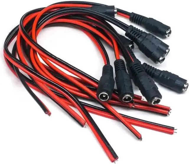 Main image of WISDUM 5.5 X 2.1mm DC Power Female Cable 12V Plug DC Female Adapter Cable Plug Connector for CCTV Camera DC Plug Female 5.5*2.1