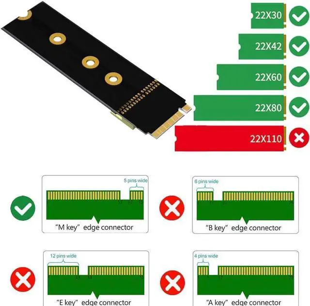 Alt view image 3 of 3 - WISDUM Riser Cable 20cm SFF-8639 U.2 to NGFF M.2 Key M Extension Cable Flexible Cable Riser Card Extension Port Adapter for U2 NVME SSD
