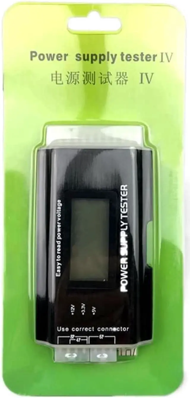 Main image of WISDUM Digital LCD Computer PC Power Supply Tester Checker 20/24 Pin SATA HDD ATX BTX Meter Power Supply Tester Checker Power Measuring