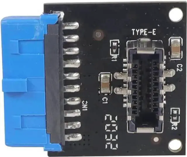 Alt view image 6 of 6 - WISDUM USB 3.1 Front Panel Socket to USB 3.0 20Pin Header Male Extension Cable Adapter for Motherboard Card 20P USB to Type-E Connector (5 Pcs)