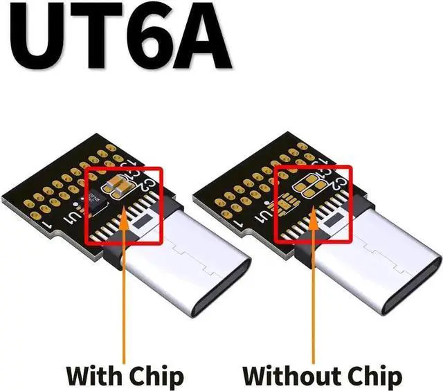 Alt view image 6 of 7 - WISDUM USB 3.1 Extension Adapter Cable Male and Female Type-c to Type-e Data Cable 10G/BPS for ITX Motherboard Built-in USB Device (10cm,T6A-NC-F9T NO Chip)
