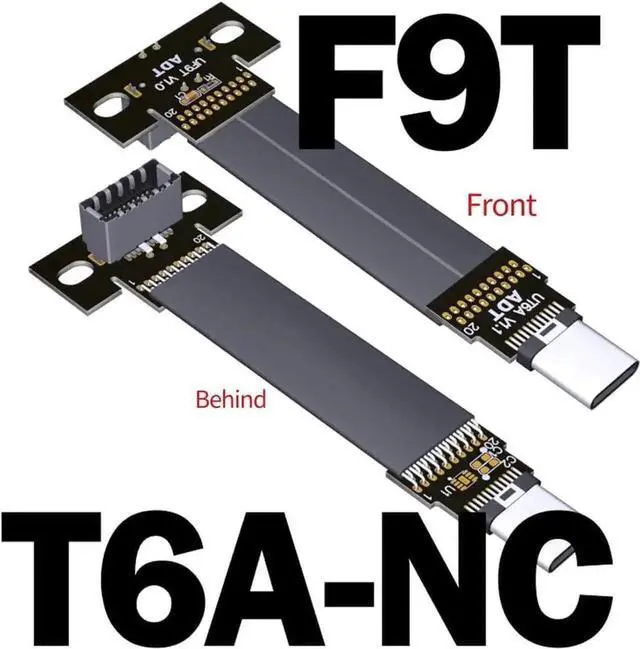 Alt view image 4 of 7 - WISDUM USB 3.1 Extension Adapter Cable Male and Female Type-c to Type-e Data Cable 10G/BPS for ITX Motherboard Built-in USB Device (10cm,T6A-NC-F9T NO Chip)
