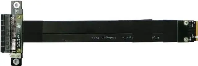 Alt view image 7 of 7 - WISDUM Riser PCIe X4 3.0 PCI-E 4X to M.2 NGFF NVMe M Key 2280 Riser Card Gen3.0 Cable M2 Key-M PCI-Express Extension Cord 32G/BPS (10CM,R42SF)