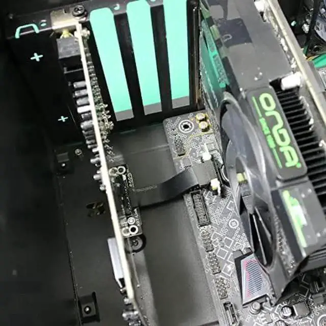 Alt view image 2 of 7 - WISDUM R11S PCIe 3.0 x1 to x1 Extension Cable EMI Shielding 8G/BPS High Speed PCI Express 1x Riser Card Extender Ribbon Cable (45cm,R11SR-WK)