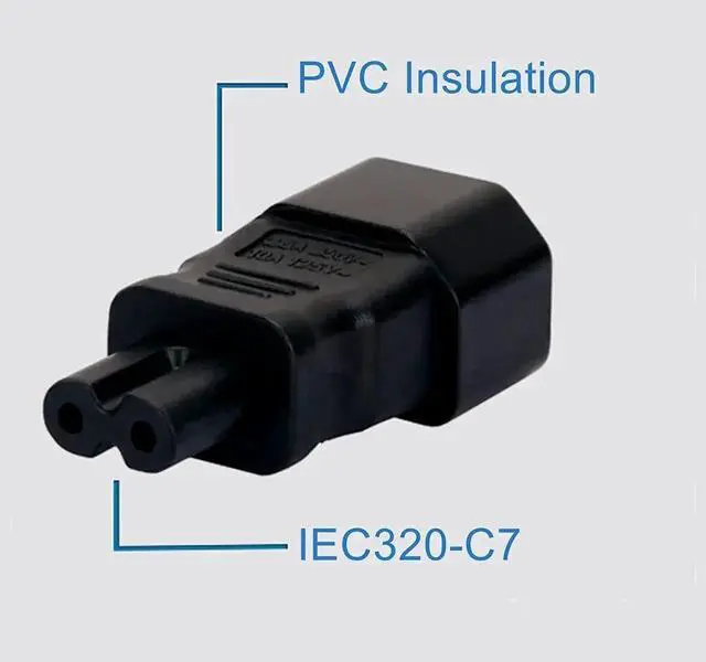 Alt view image 2 of 4 - WISDUM IEC320 Power Converter Adaptor Universal IEC Socket Power Adapter for Computer TV PDU UPS Power Cord (C14 to C7)