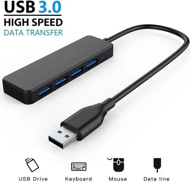 Main image of WISDUM 1 PC Ultra Slim High Speed USB 2.0 3.0 Hub External 4 Ports Adapter Splitter USB Expander For Laptop PC Computer Peripherals