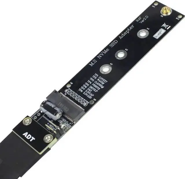 Alt view image 3 of 4 - WISDUM R44SF / R24SF M.2 NVMe SSD Extension Cable Solid State Drive Riser Card Support M2 to PCI Express 3.0 X4 PCIE Full Speed 32G/BPS (R44SF 10CM)