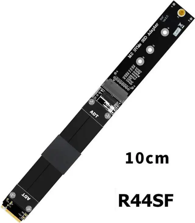 Alt view image 2 of 4 - WISDUM R44SF / R24SF M.2 NVMe SSD Extension Cable Solid State Drive Riser Card Support M2 to PCI Express 3.0 X4 PCIE Full Speed 32G/BPS (R44SF 10CM)