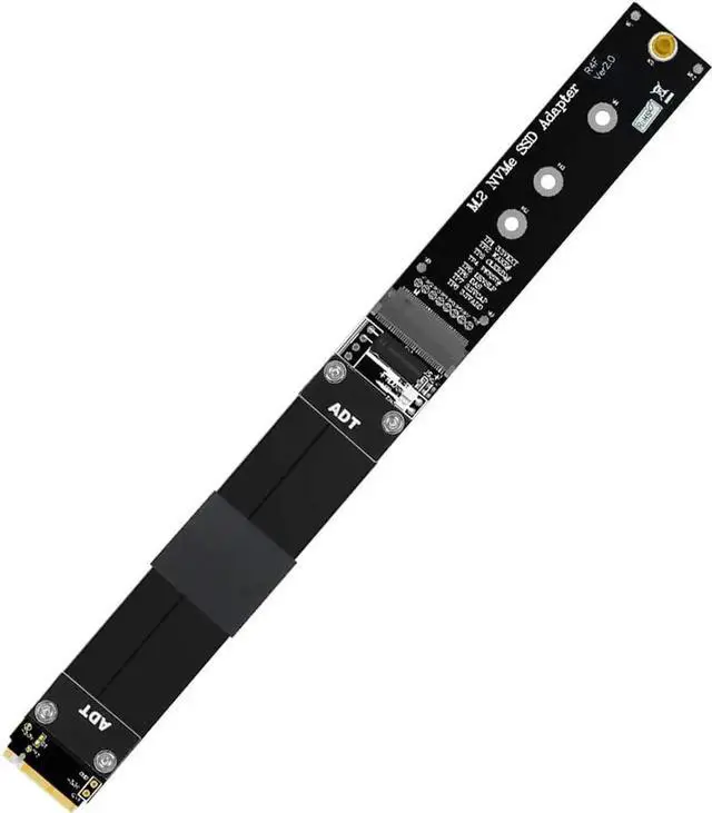 Main image of WISDUM R44SF / R24SF M.2 NVMe SSD Extension Cable Solid State Drive Riser Card Support M2 to PCI Express 3.0 X4 PCIE Full Speed 32G/BPS (R44SF 10CM)