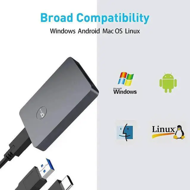 Alt view image 2 of 7 - WISDUM USB C to USB C/USB A Memory Card Reader with USB3.1 Gen2 Transfer Speed, Compatible with Windows/Mac/Linux/Android