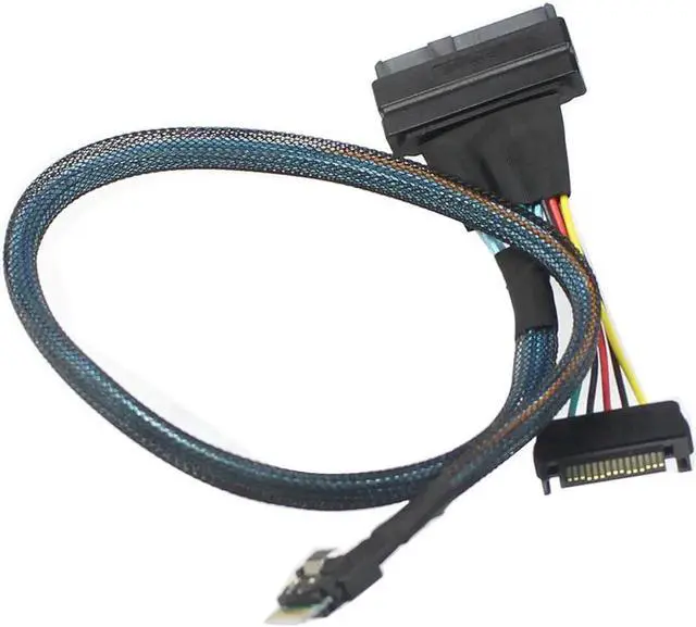 Alt view image 6 of 6 - WISDUM XT-XINTE 0.5m U.2 U2 SFF-8639 for NVME PCIe SSD Adapter Cable for Mainboard SFF-8654 Slim SAS to SFF-8639 U.2 PCIE