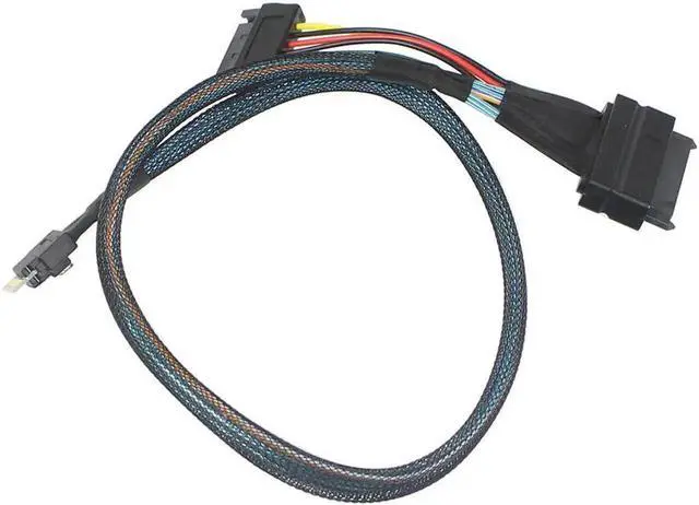 Alt view image 3 of 6 - WISDUM XT-XINTE 0.5m U.2 U2 SFF-8639 for NVME PCIe SSD Adapter Cable for Mainboard SFF-8654 Slim SAS to SFF-8639 U.2 PCIE