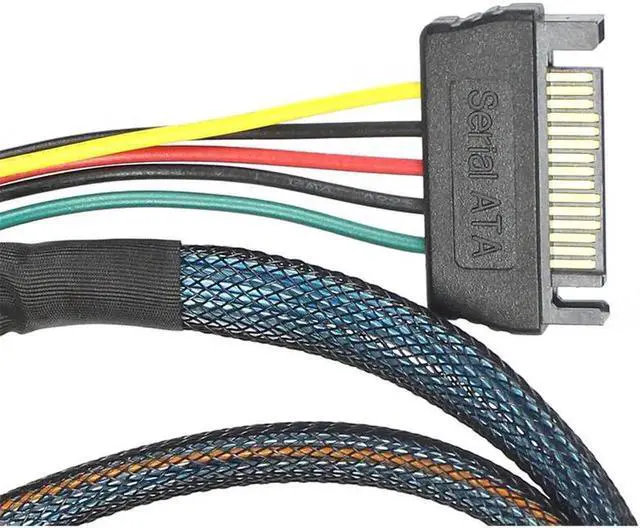Alt view image 5 of 6 - WISDUM XT-XINTE 0.5m U.2 U2 SFF-8639 for NVME PCIe SSD Adapter Cable for Mainboard SFF-8654 Slim SAS to SFF-8639 U.2 PCIE
