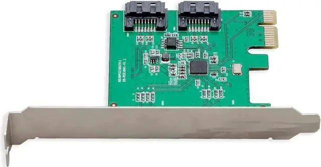 Alt view image 3 of 7 - WISDUM 2 Port SATA III PCI-e 2.0 x1 Controller Card Asmedia ASM1061 Non-Raid with Low Profile Bracket SY-PEX40039