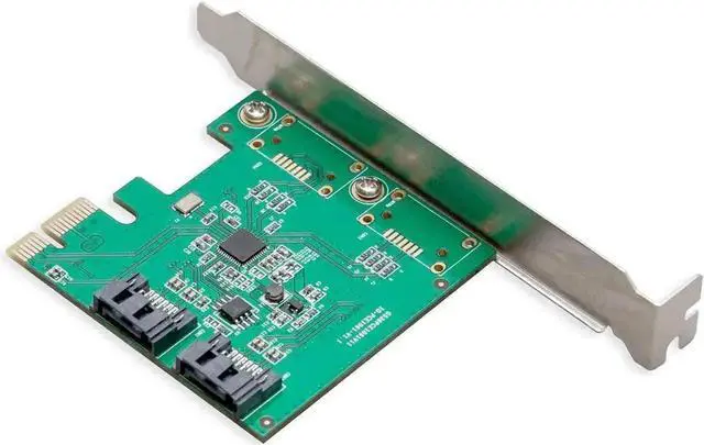 Alt view image 7 of 7 - WISDUM 2 Port SATA III PCI-e 2.0 x1 Controller Card Asmedia ASM1061 Non-Raid with Low Profile Bracket SY-PEX40039