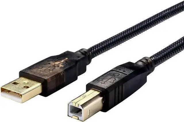 Alt view image 5 of 6 - WISDUM Printer Cable,25ft High Speed Gold-Plated Nylon Braided USB Type A Male to B Male for HP, Canon, Lexmark, Epson, Dell, Xerox, Samsung etc