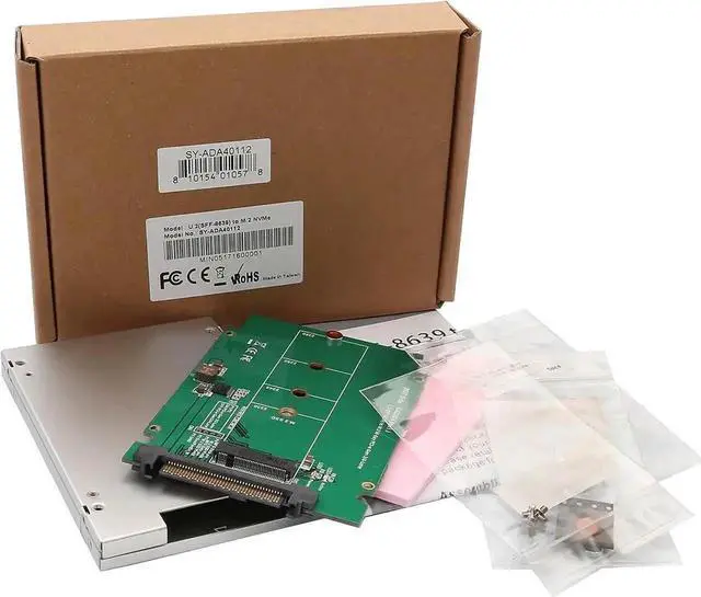 Alt view image 5 of 7 - WISDUM U.2 (SFF-8639) to M.2 M Key NVMe PCIe SSD Enclosure, M.2 M Key to U.2 Converter 2.5" Enclosure SY-ADA40112