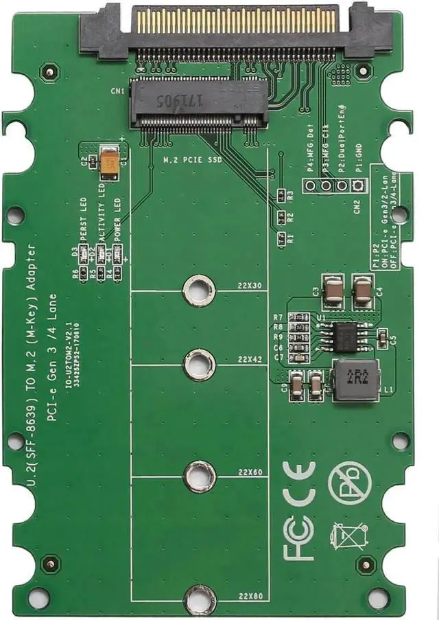 Alt view image 7 of 7 - WISDUM U.2 (SFF-8639) to M.2 M Key NVMe PCIe SSD Enclosure, M.2 M Key to U.2 Converter 2.5" Enclosure SY-ADA40112