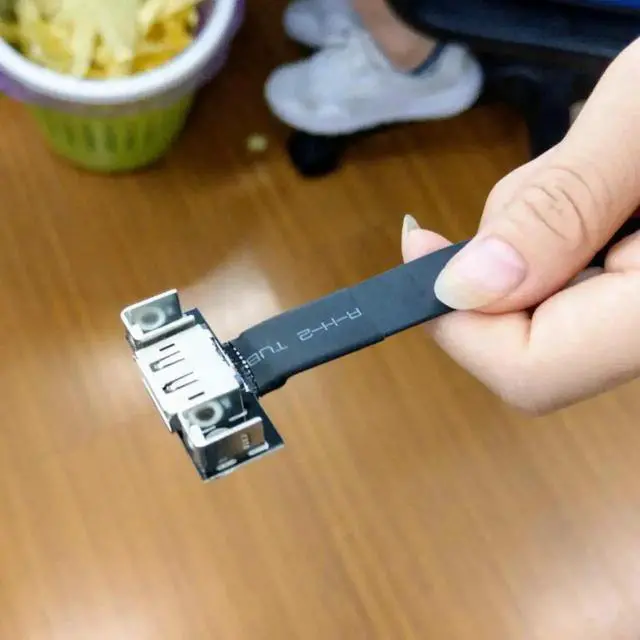 Alt view image 4 of 7 - WISDUM 3m DisplayPort Extension Cable DP FPV HDMI Cable 4K 8K 60Hz 1.4 Version Cord Elbow Angled Adapter Display Port Ribbon Flat Pitch 20pin (P1-P4T)