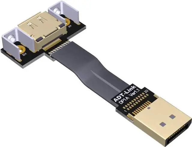 Main image of WISDUM 3m DisplayPort Extension Cable DP FPV HDMI Cable 4K 8K 60Hz 1.4 Version Cord Elbow Angled Adapter Display Port Ribbon Flat Pitch 20pin (P1-P4T)