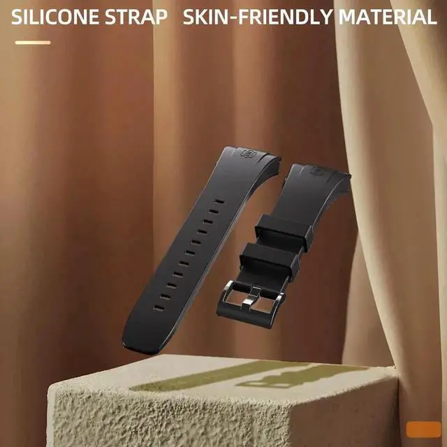 Alt view image 6 of 7 - WISDUM Waterproof Case for Apple Watch Series 10 42mm, Protective Rugged Case with Soft Silicone Band and Built-in Screen Protector for iWatch Series 10 42mm