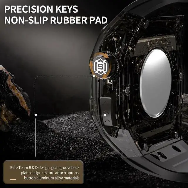 Alt view image 5 of 7 - WISDUM Waterproof Case for Apple Watch Series 10 42mm, Protective Rugged Case with Soft Silicone Band and Built-in Screen Protector for iWatch Series 10 42mm