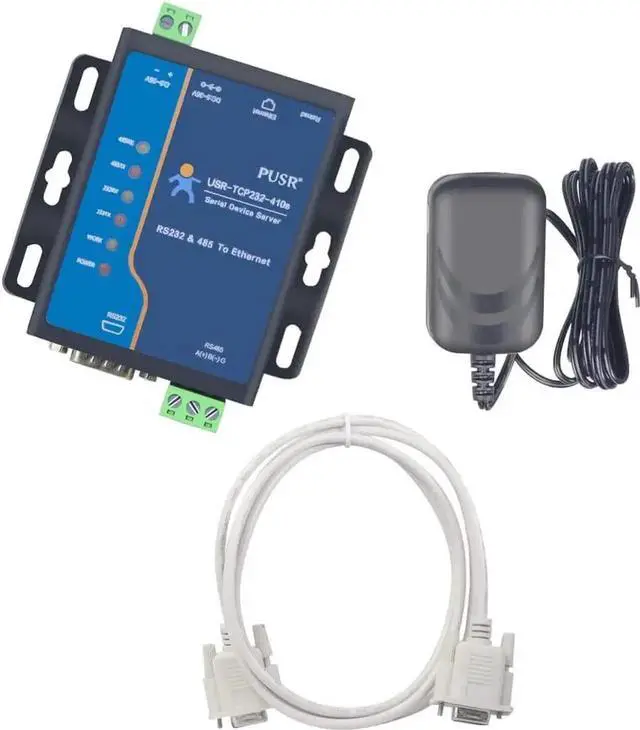 Main image of WISDUM USR-TCP232-410S Serial to Ethernet Converter Support Modbus RTU & TCP Terminal Power Supply RS232 RS485 to TCP/IP Module