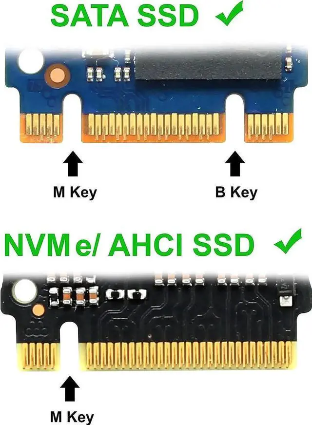 Alt view image 3 of 7 - WISDUM M.2 M-Key SSD PCI-Express 2.0 x4 Adapter or M.2 B-Key SSD to SATA Interface Adapter Card