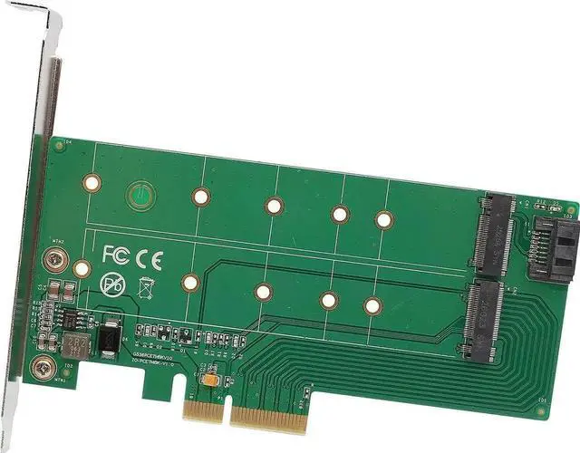 Main image of WISDUM M.2 M-Key SSD PCI-Express 2.0 x4 Adapter or M.2 B-Key SSD to SATA Interface Adapter Card