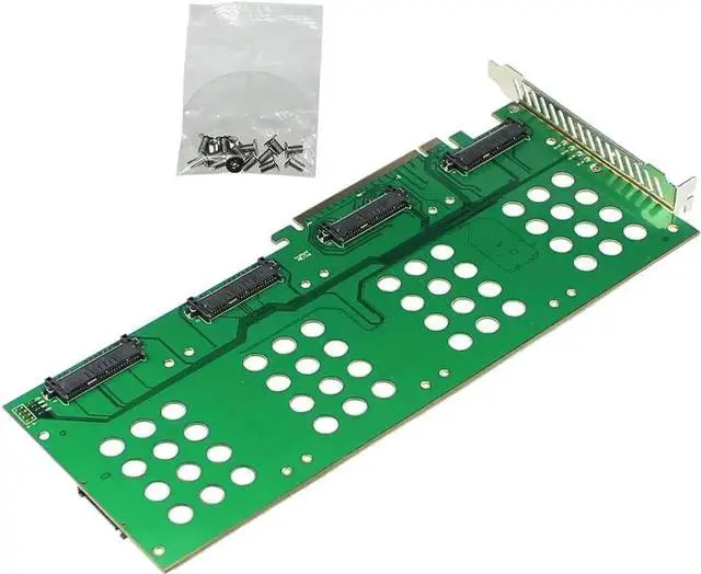Main image of WISDUM PCIE Riser U.2 to PCI Express3.0 X4 X8 Expansion Card Adapter Interface Gen3 Transfer Card Hard Drive Computer Components Expansion for Server U.2 NVMe SSD (Pcie to U.2 Four-Disk)
