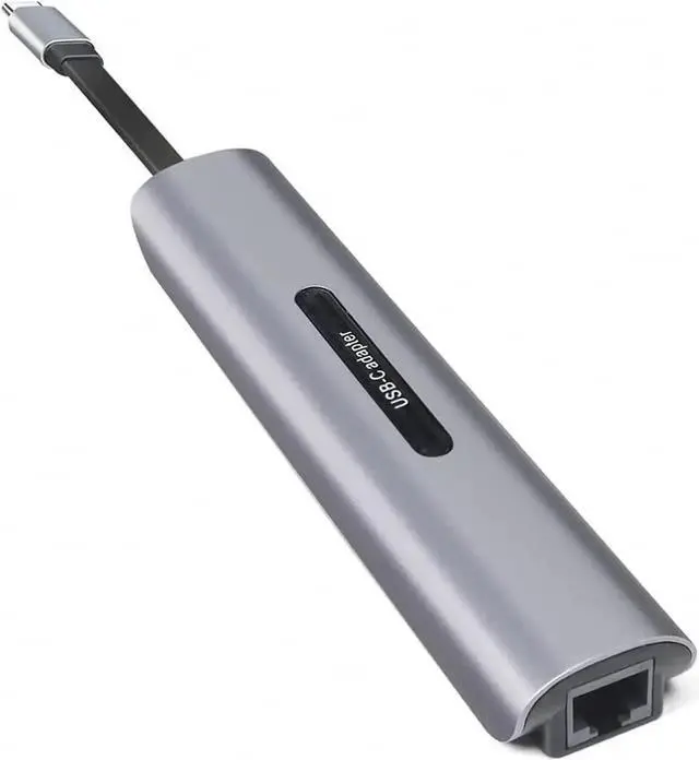 Alt view image 7 of 7 - WISDUM Docking Station Card USB-C 3.0 HUB Type to VGA RJ45 PD Reader Compatible with MacBook Pro USB 4K Splitter (V163B 8in1)