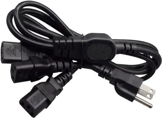 Alt view image 3 of 5 - WISDUM Heavy Duty Nema 15 Amp to 20 Amp Household AC Power Extension Cord UL/ETL Listed Nema 5-15P/5-20P to 5-15R/5-20R AC Plug Adapter 18AWG 125V 15A (3FT 5-15P to 4 * 5-15R ETL)