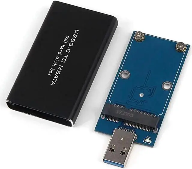 Alt view image 4 of 5 - WISDUM 5Gbps USB 3.0 to mSATA SSD Enclosure with ASM1153E Chip Support UASP Trim for mSATA Internal Solid State Drive Hard Drive