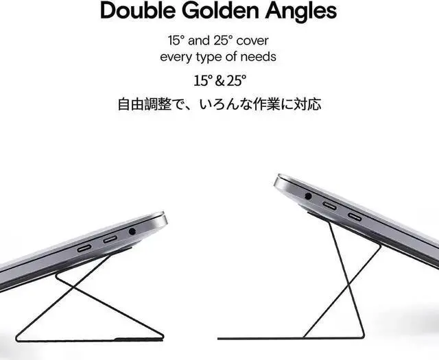 Alt view image 7 of 7 - WISDUM MOFT Invisible Laptop Stand, Lightweight Non-Adhesive 2-Height, Easy Switch Between Devices Computer Desk Stand Fits All Laptops up to 17\u201d