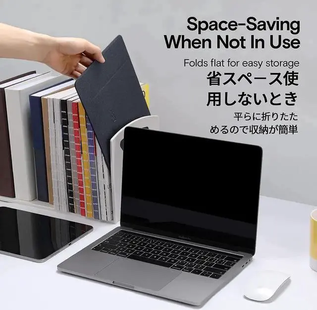 Alt view image 2 of 7 - WISDUM MOFT Invisible Laptop Stand, Lightweight Non-Adhesive 2-Height, Easy Switch Between Devices Computer Desk Stand Fits All Laptops up to 17\u201d