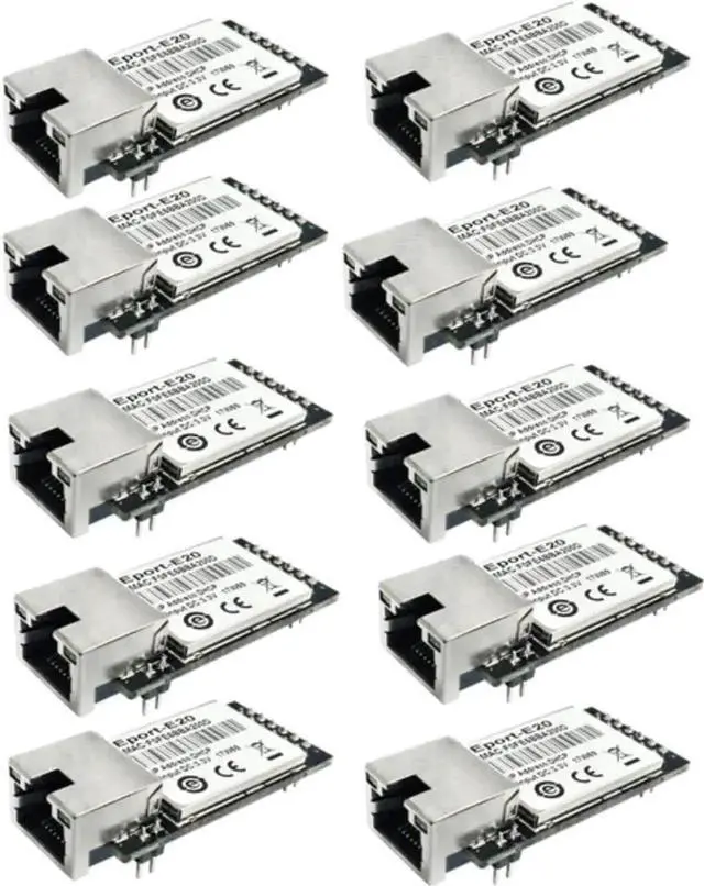 Main image of WISDUM 5/10PCS Eport-E20 Network Server Port FreeRTOS TTL Serial to Ethernet Embedded Module DHCP 3.3V DHCP TCP IP Telnet Converter MCU (10pcs)