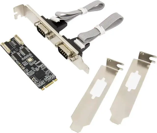 Alt view image 5 of 5 - WISDUM 2 Port RS-232 DB9 Serial M.2 B+M Key Controller Card SI-ADA15069