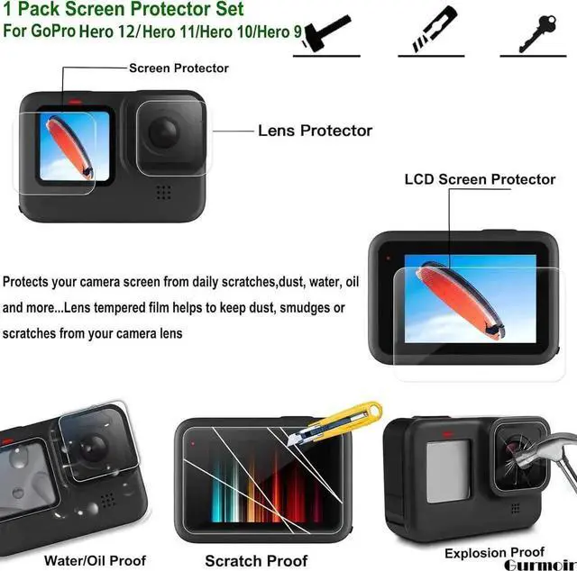 Alt view image 3 of 7 - WISDUM Accessories Kit with Battery and Charger for Gopro Hero 12 11 10 9 Black, Waterproof Case+Selfie Stick+Tripod+2 Battery+3-Channel Charger Station Compatible with Go pro 12 11 10 9