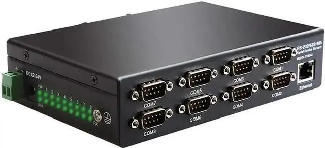 Main image of WISDUM 8 Ports RS232 RS485 RS422 to Ethernet TCP/IP Converter Multiple Serial Device Server Switch Modbus Gateway