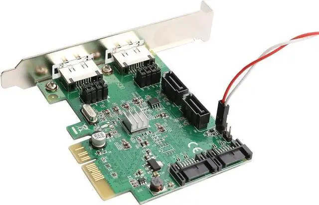 Alt view image 2 of 6 - WISDUM 4 Port SATA III Raid Hyper Duo PCIe 2.0 x 2 Card