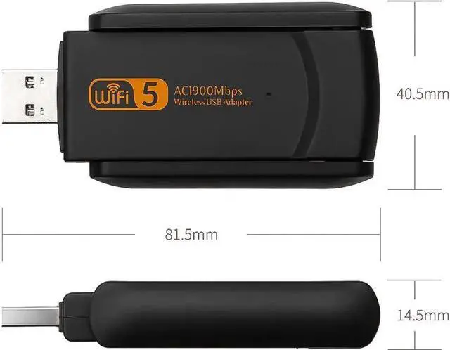 Alt view image 5 of 5 - WISDUM 1900Mbps USB Wifi Adapter Wireless USB Adapter 802.11AC USB Ethernet PC Network Card Lan Wifi Dongle Receiver