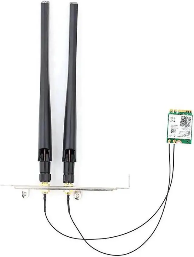 Alt view image 3 of 5 - WISDUM band 2.4Gbps 802.11ax WiFi6 Desktop Kit AX200 Bluetooth 5.0 Wifi Card 2.4G/5Ghz MU-MIMO AX200NGW Adapter Antenna