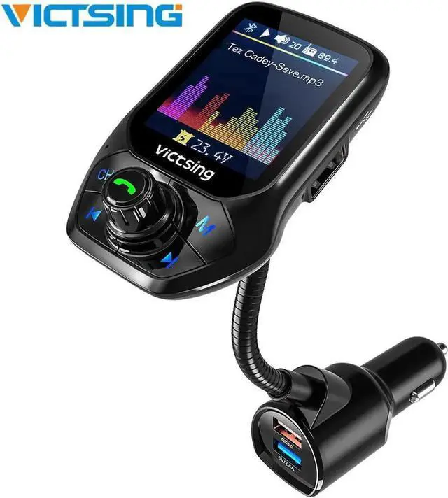 Main image of WISDUM FM Bluetooth Transmitter Radio Adapter Car Handsfree Calling 3 USB Port with QC3.0 Fast Charge Transmitter FM Module
