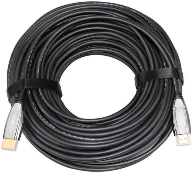 Alt view image 4 of 6 - HDMI Fiber Optic Cable 100ft, 8K High Speed 48Gbps HDMI 2.1 Cable, Supports 8K, 4K, 10K, HD, 100% Real 8K@60Hz, Dynamic HDR, HDCP 2.2, 3D, 4:4:4, Professional Grade HDMI Over Fiber Cable (98ft/30m)