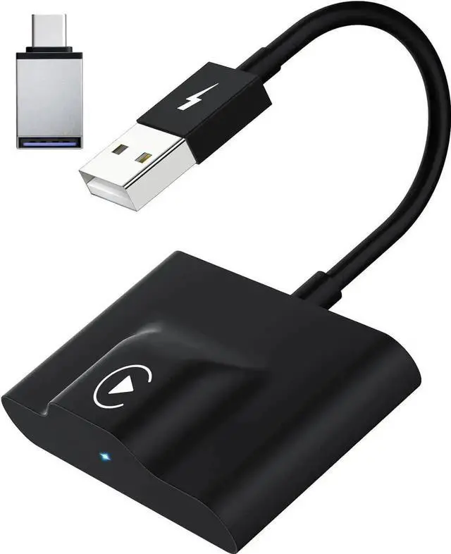 Main image of CarPlay Wireless Adapter for Factory Wired CarPlay 2024 Upgrade Plug & Play Dongle Converts Wired to Wireless for Cars from 2015 & iPhone iOS 10+ Black