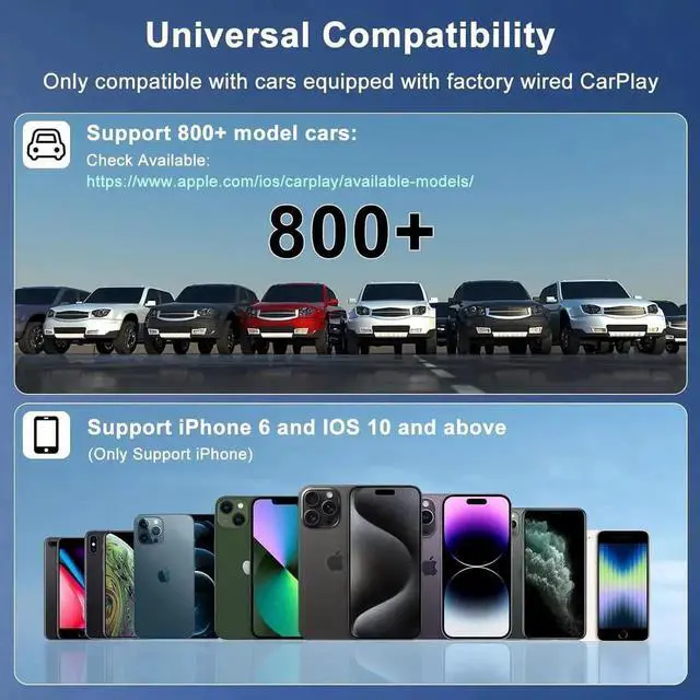 Alt view image 4 of 7 - Wireless CarPlay Adapter for iPhone - 2024 Apple CarPlay Wireless Adapter 5Ghz WiFi Auto Connect Car Play Wireless Adapter-Wireless Apple CarPlay Adapter for iPhone & OEM Wired CarPlay Car