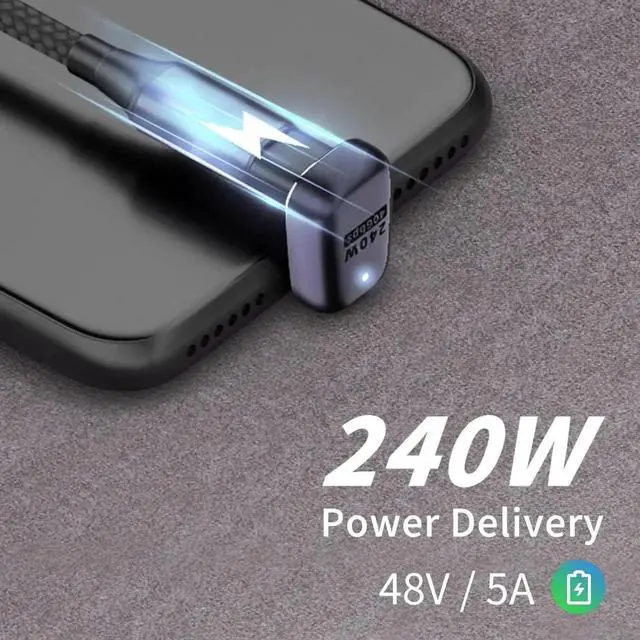 Alt view image 5 of 6 - 180 Degree USB C Adapter 240W, 2-Pack U Shape USB C 180 Degree Angled USB 4.0 Type C Extender Connector Support 40Gbps Data & 8K Video for Thunderbolt 4/3, Laptop, MacBook