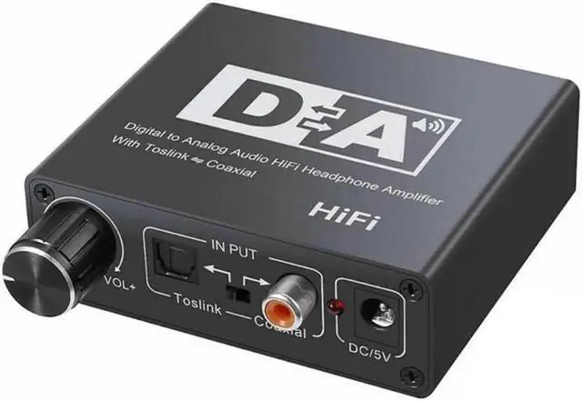 Main image of Digital Optical to Analog Audio with Volume Control Coaxial to Optical 3.5mm Digital to Analog Audio Converter