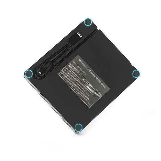 Alt view image 2 of 5 - Multi-Function External USB 3.0 DVD Drive Portable CD/DVD Burner for Laptop/Desktop, with USB 3.0 + Type-C + SD/TF Card Slots, Plug-and-Play