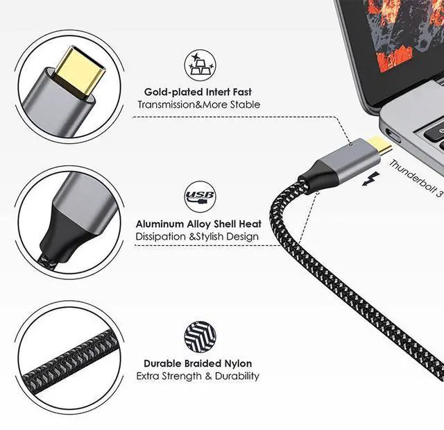 Alt view image 4 of 5 - USB-C to HDMI Cable 4K@60Hz 1m Type-C to HDMI Adapter Cord for Laptop/Phone/Monitor/TV, High-Speed Video Converter for Screen Mirroring